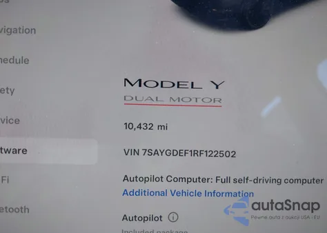 2024 Tesla Model Y from USA, damaged, VIN 7SAYGDEF1RF122502